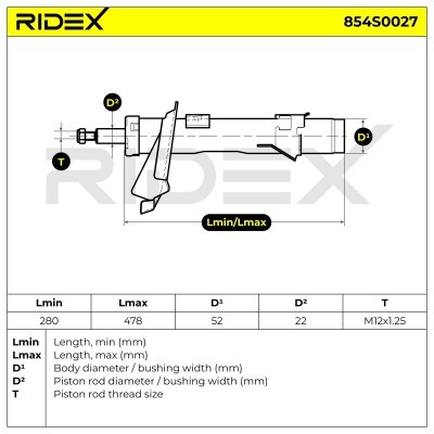 Amortyzator RIDEX 854S0027 854S0027 - foto 8