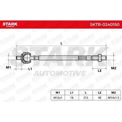 Drążek kierowniczy Stark SKTR-0240150 SKTR-0240150 - foto 8