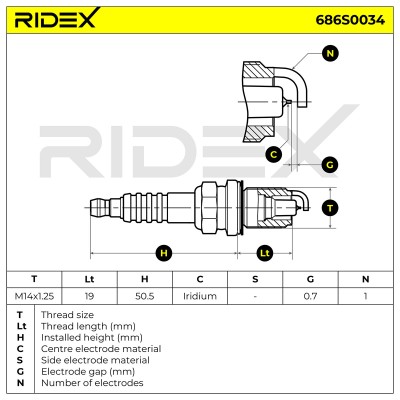 Świeca Zapłonowa RIDEX 686S0034 686S0034 - foto 9