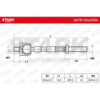 Drążek kierowniczy Stark SKTR-0240194 SKTR-0240194 - foto 6