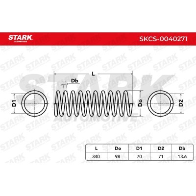 Sprężyna Zawieszenia Stark SKCS-0040271 SKCS-0040271 - foto 2