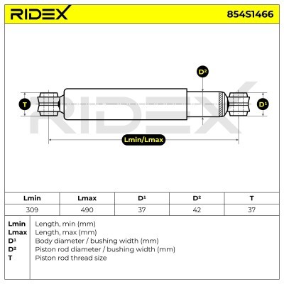 Amortyzator RIDEX 854S1466 854S1466 - foto 5