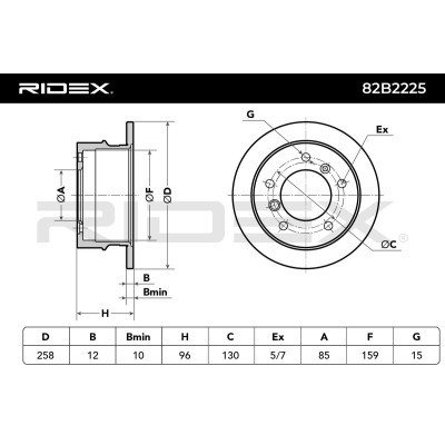 Tarcza hamulcowa RIDEX 82B2225 82B2225 - foto 8