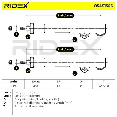 Amortyzator RIDEX 854S1555 854S1555 - foto 5