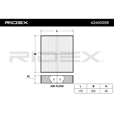 Filtr Kabinowy RIDEX 424I0059 424I0059 - foto 3