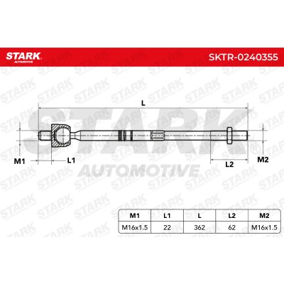 Drążek kierowniczy Stark SKTR-0240355 SKTR-0240355 - foto 6