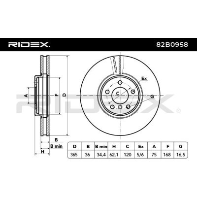 Tarcza hamulcowa RIDEX 82B0958 82B0958 - foto 6