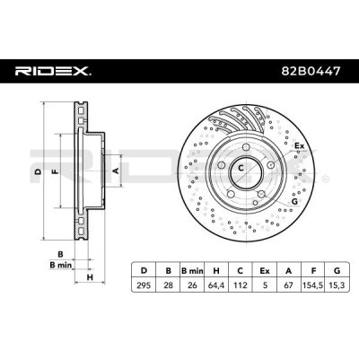 Tarcza hamulcowa RIDEX 82B0447 82B0447 - foto 3