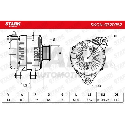 Alternator Stark SKGN-0320752 SKGN-0320752 - foto 7