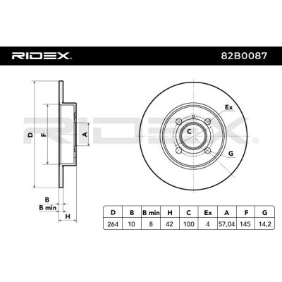 Tarcza hamulcowa RIDEX 82B0087 82B0087 - foto 5