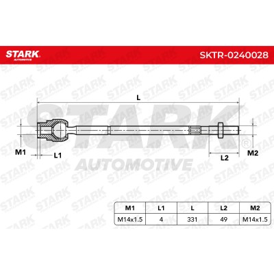 Drążek kierowniczy Stark SKTR-0240028 SKTR-0240028 - foto 4