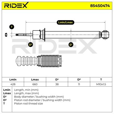 Amortyzator RIDEX 854S0474 854S0474 - foto 6