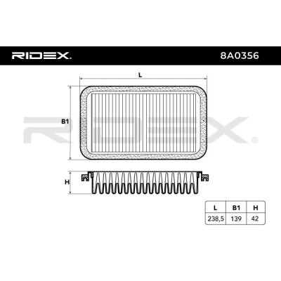 Filtr Powietrza RIDEX 8A0356 8A0356 - foto 5