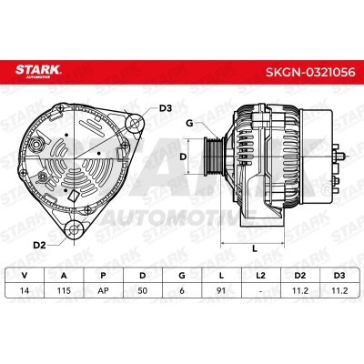 Alternator Stark SKGN-0321056 SKGN-0321056 - foto 5