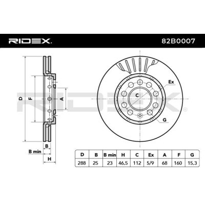 Tarcza hamulcowa RIDEX 82B0007 82B0007 - foto 7