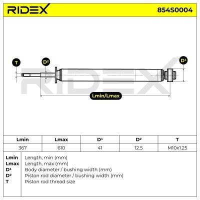 Amortyzator RIDEX 854S0004 854S0004 - foto 7