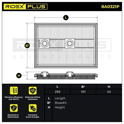 Filtr Powietrza RIDEX 8A0321P 8A0321P - foto 7