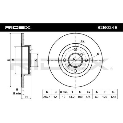 Tarcza hamulcowa RIDEX 82B0248 82B0248 - foto 3