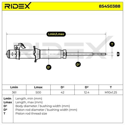 Amortyzator RIDEX 854S0388 854S0388 - foto 9