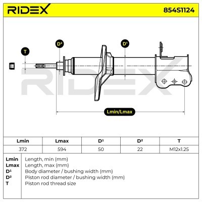 Amortyzator RIDEX 854S1124 854S1124 - foto 5