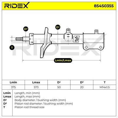 Amortyzator RIDEX 854S0355 854S0355 - foto 5