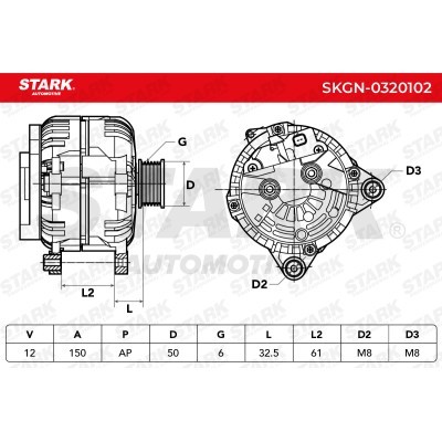 Alternator Stark SKGN-0320102 SKGN-0320102 - foto 7