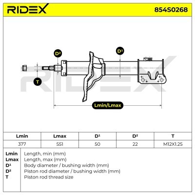 Amortyzator RIDEX 854S0268 854S0268 - foto 5