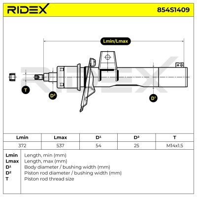 Amortyzator RIDEX 854S1409 854S1409 - foto 7