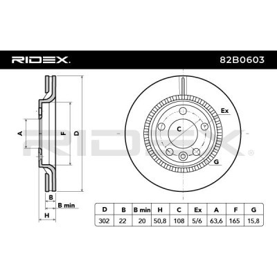 Tarcza hamulcowa RIDEX 82B0603 82B0603 - foto 6