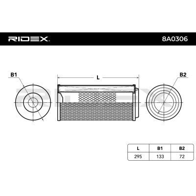 Filtr Powietrza RIDEX 8A0306 8A0306 - foto 6