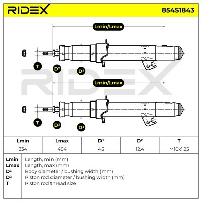 Amortyzator RIDEX 854S1843 854S1843 - foto 9