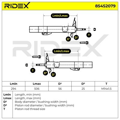 Amortyzator RIDEX 854S2079 854S2079 - foto 8