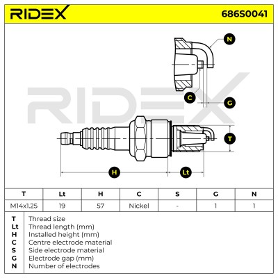 Świeca Zapłonowa RIDEX 686S0041 686S0041 - foto 6