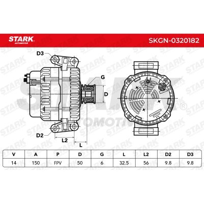 Alternator Stark SKGN-0320182 SKGN-0320182 - foto 5