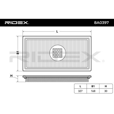 Filtr Powietrza RIDEX 8A0397 8A0397 - foto 6