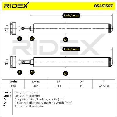 Amortyzator RIDEX 854S1557 854S1557 - foto 5