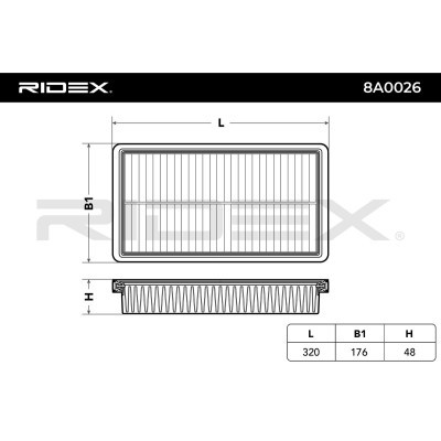 Filtr Powietrza RIDEX 8A0026 8A0026 - foto 3