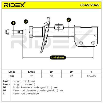 Amortyzator RIDEX 854S17945 854S17945 - foto 8