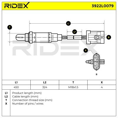Sonda Lambda RIDEX 3922L0079 3922L0079 - foto 5