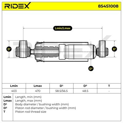 Amortyzator RIDEX 854S1008 854S1008 - foto 8