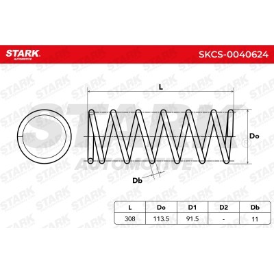 Sprężyna Zawieszenia Stark SKCS-0040624 SKCS-0040624 - foto 5