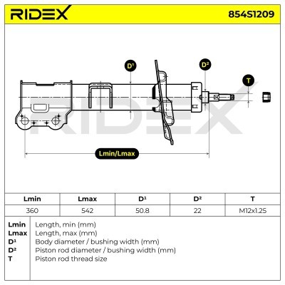 Amortyzator RIDEX 854S1209 854S1209 - foto 6