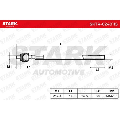 Drążek kierowniczy Stark SKTR-0240115 SKTR-0240115 - foto 5
