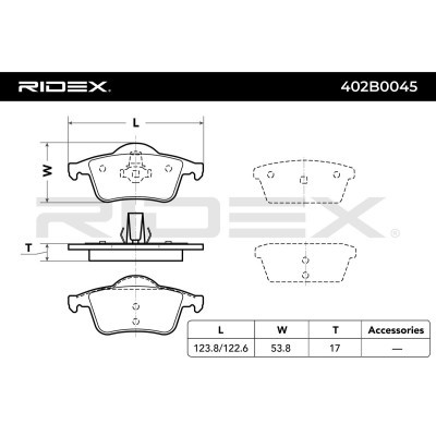 Klocki hamulcowe RIDEX 402B0045 402B0045 - foto 3