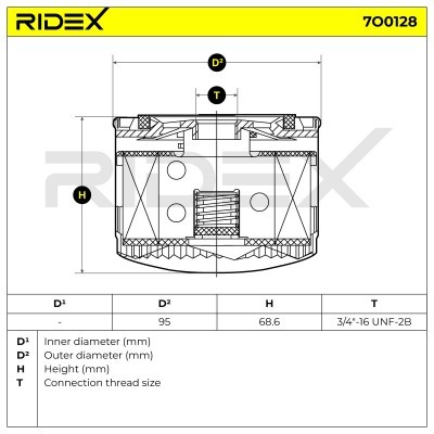 Filtr Oleju RIDEX 7O0128 7O0128 - foto 5