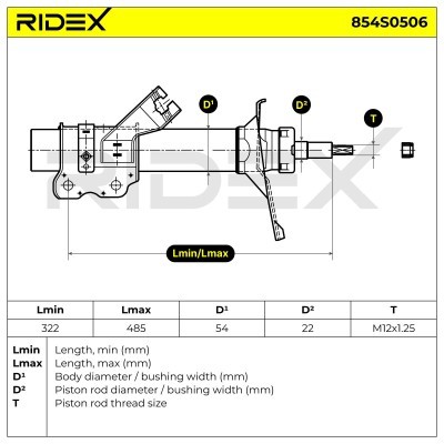 Amortyzator RIDEX 854S0506 854S0506 - foto 5