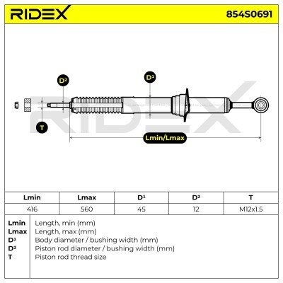 Amortyzator RIDEX 854S0691 854S0691 - foto 7
