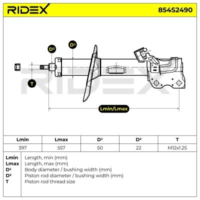 Amortyzator RIDEX 854S2490 854S2490 - foto 9
