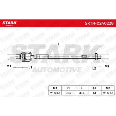 Drążek kierowniczy Stark SKTR-0240228 SKTR-0240228 - foto 5