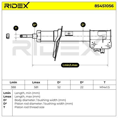 Amortyzator RIDEX 854S1056 854S1056 - foto 8